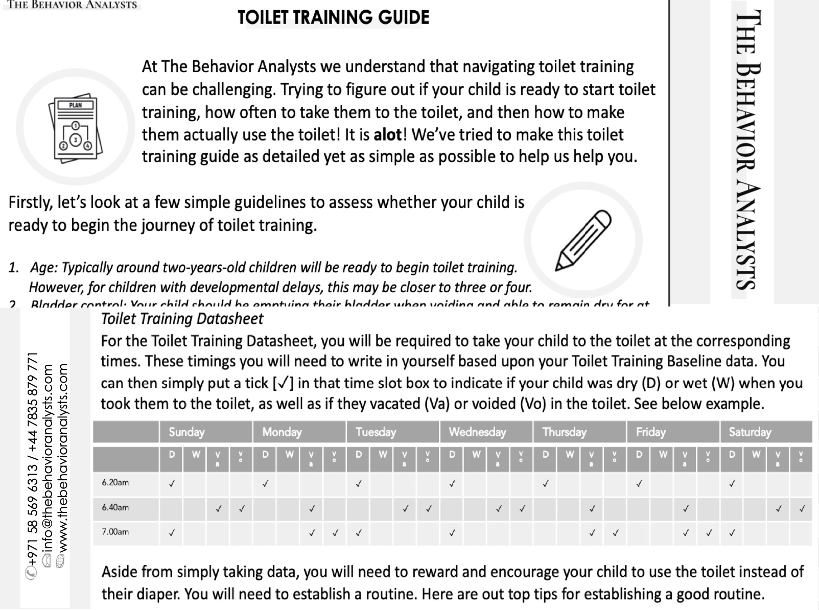 Toilet Training Guide The Behavior Analysts ABA